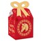 Big Dot of Happiness Lunar New Year - Square Favor Gift Boxes - 2026 Year of the Horse Bow Boxes - Set of 12